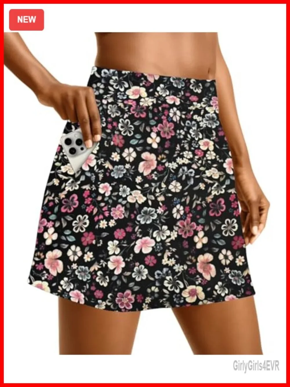 Women's High Waisted Skort with Pockets Tennis Golf Running